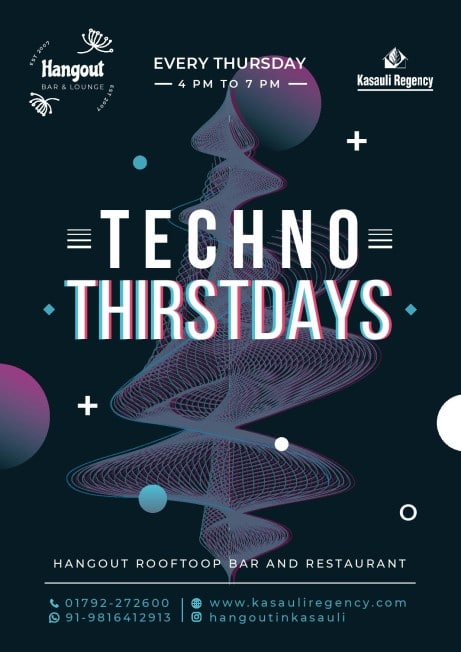 Techno Deep House Music in Hangout Bar Himachal Pradesh